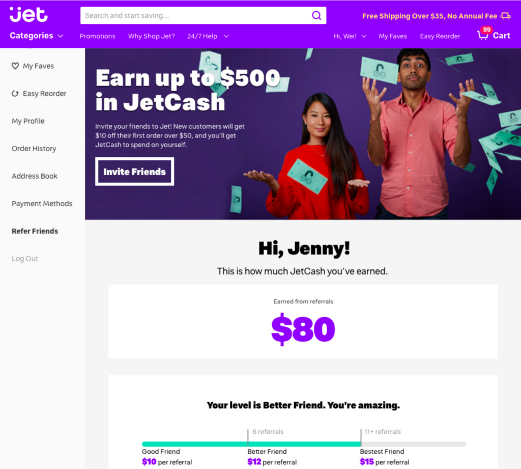 Desktop Referral Experience