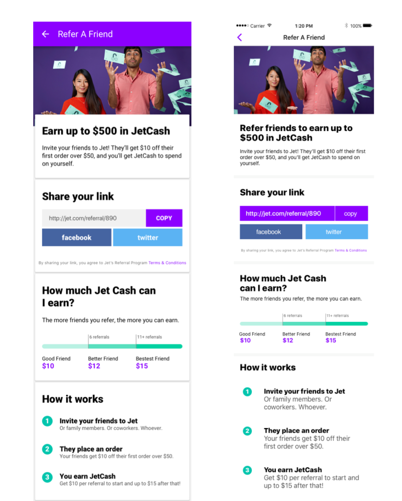 Mobile Referral Flow